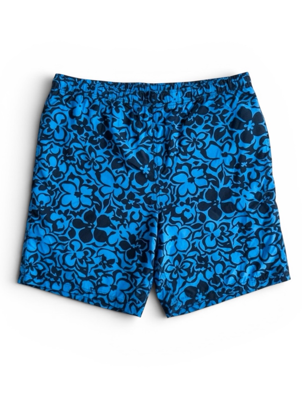 Lands’ End Swim Trunks Quick Dry Board Shorts Beach Resort Tropical Blue XL
